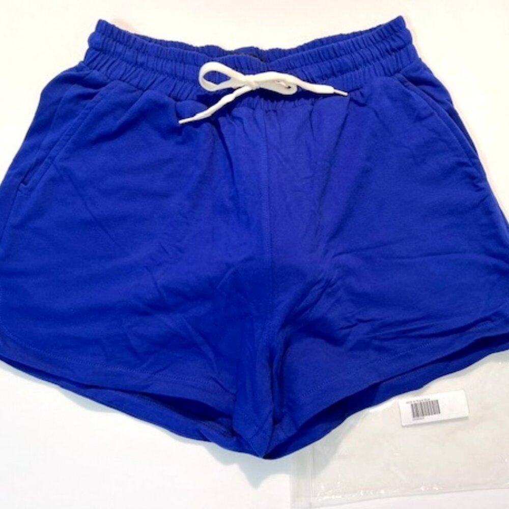 Go Softwear Size M Pacific French Terry Shorts with Side Pockets - Royal Blue